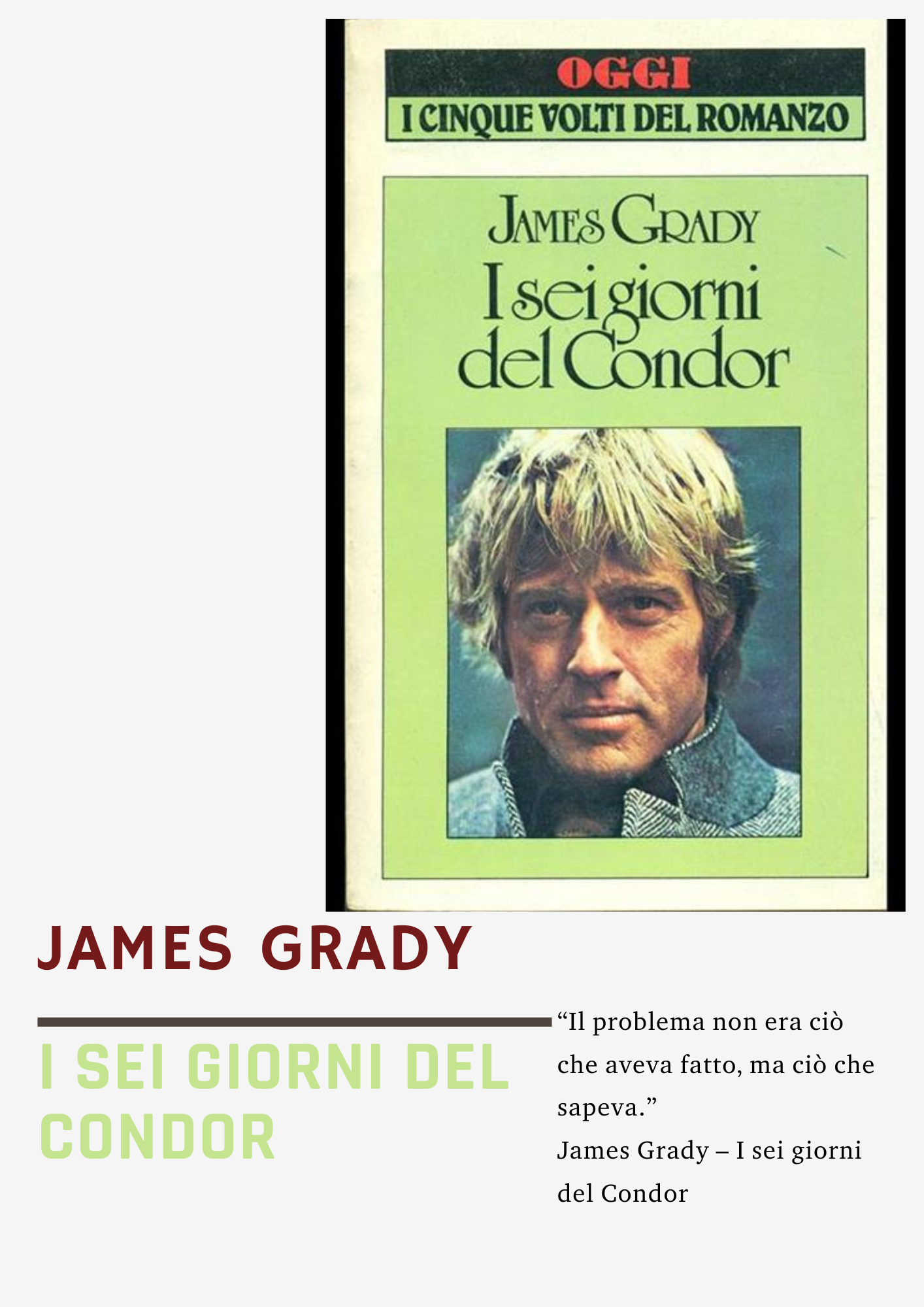 I sei giorni del Condor: paranoia, potere e sopravvivenza