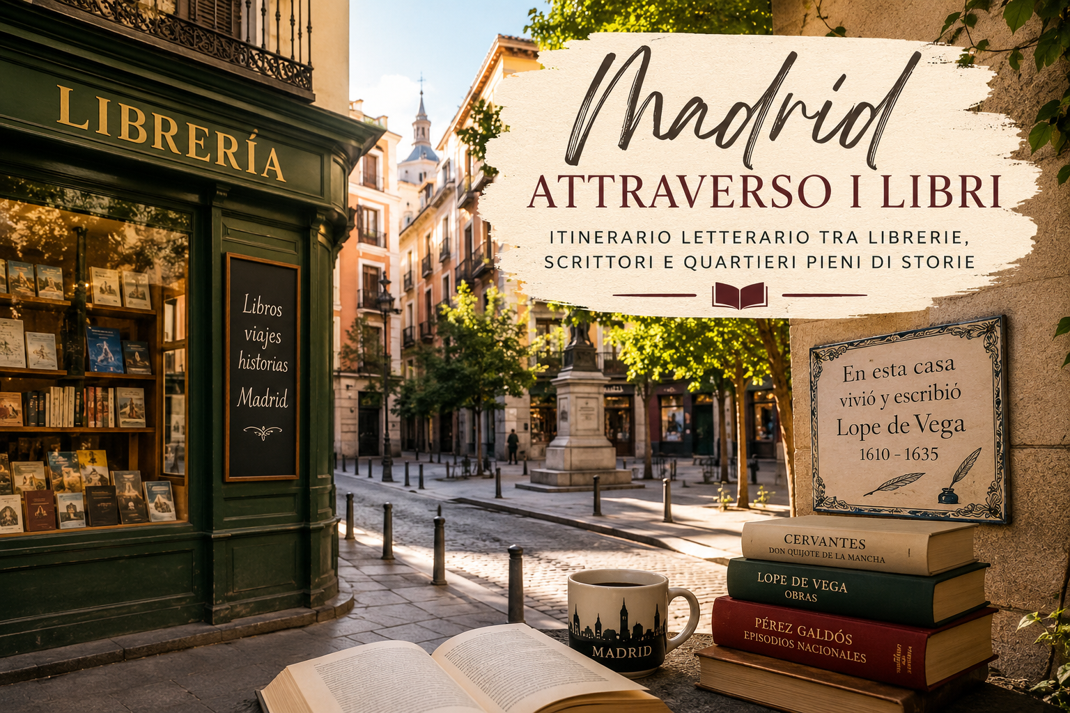 Madrid attraverso i libri: itinerario nella Madrid letteraria tra librerie, scrittori e quartieri pieni di storie
